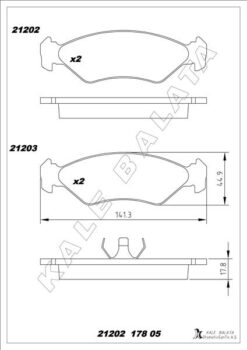 Ön Balata Fıesta1.0 1.3 1.4 1.8 D 95 Ford Ka 1.0 1.3 96 Mazda 121 96 - 96FB2K021AA-98FB2K021AA-1064762