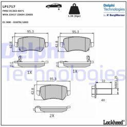 Arka Balata Astra G 98 Astra H 03.05 -merıva 05.03 Zafıra 00 Combo 09.02 - 93188727-1605967-1605086-WVA23415