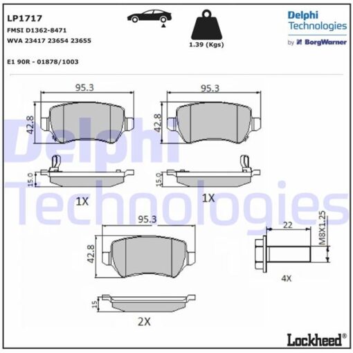 Arka Balata Astra G 98 Astra H 03.05 -merıva 05.03 Zafıra 00 Combo 09.02 - 93188727-1605967-1605086-WVA23415