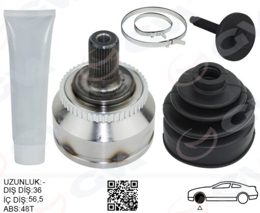 Ön Aks Kafası Dış Sağ-sol Volvo S60 I 00 10 C70 I 96 02 36 27 56.5 114mm Boy 48 Abs Lı - 8602577