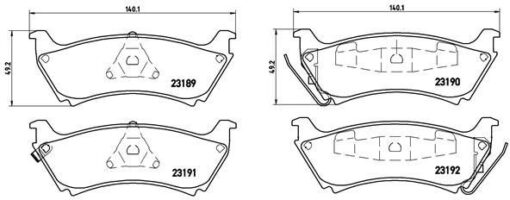 Fren Balatası Arka Mercedes Ml-class W163 98 05 - A1634200420