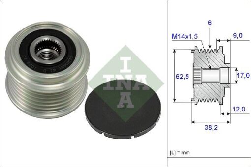Alternatör Kasnağı Rulmanlı Toyota Aurıs Corolla 1.4l 1ndtv Nde120 Nde150 5vites 04-09 - 2741533050