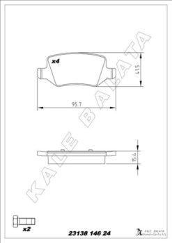 Fren Balatası Arka Mercedes W168 W169 W245 W414 - A1684200420