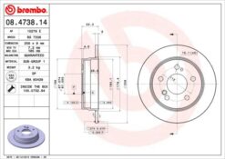 Fren Dıskı Arka Mercedes W201 W202 W124 C124 - A2014231212