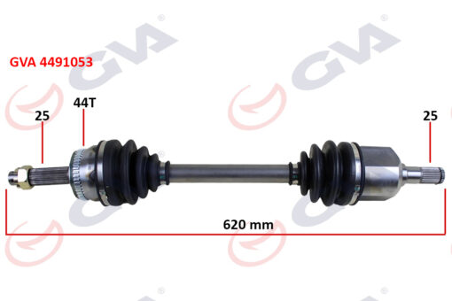Komple Aks Sol Hyundaı Accent Admıre 1.5l D3ea Crdı 3 Silindir 02-05 Abs Li 25x25 - Abs 44 Diş Komple Boy 620mm - 4950025955-4950025905