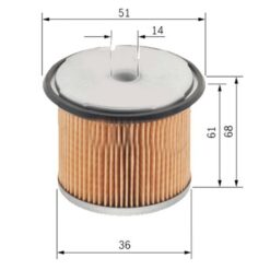 Yakıt Filtresi Mercedes Kamyon. 304.403 Otobüs Mf 119 P 707 -pm 807-kx 35 - 81000000244