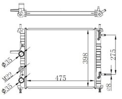 Radyatör Brava-bravo Marea 1.6 16v 96-02 Ac Otom. 475x395x22 - 46535007