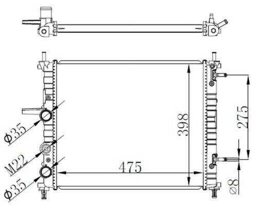 Radyatör Brava-bravo Marea 1.6 16v 96-02 Ac Otom. 475x395x22 - 46535007