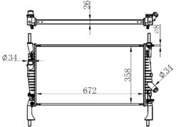 Motor Su Radyatoru Transıt 2.2tdcı 2.4tdcı 06 09 Klımasız Manuel 1 Sıra Alb - 6C118005AD-1383315-1370865
