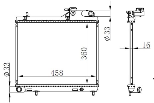 Radyatör Brazing Accent Admıre 1.5 Crdı 02-05 Mek Ac Klimasız 458x360x16 - 2531025810