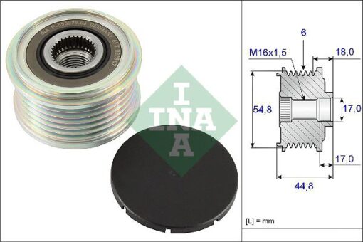 Alternatör Kasnağı Clıo Iı-mgn-kng-scenıc K4m-k4j-k9k-f4p 6 Kanal Rulmanlı Ayarlı - 7701477689-7700110616