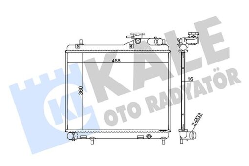 Radyatör Accent Admıre 1.5 Crdı 02-05 Mek Ac Klimasız Al/pl/brz 360x471x16 - 2531025810