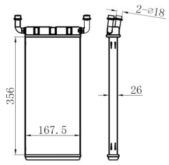 Kalorıfer Radyatoru Brazing Mercedes Sprınter B906 . Vw Crafter 30-35-50 - A0038358901-2E0819017C