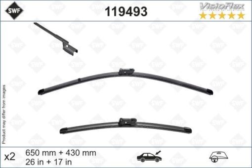 Silecek Süpürge Takımı Peugeot P508 Iı 09/18 Ds9 20 Swf Visioflex Flat Blade X2 650 430 Mm - 9823609180-9823609780