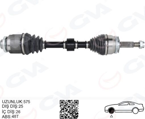 Komple Aks Sağ Getz 1.5 Crdi 03-09 Abs Li 48diş 578mm - 495001C510