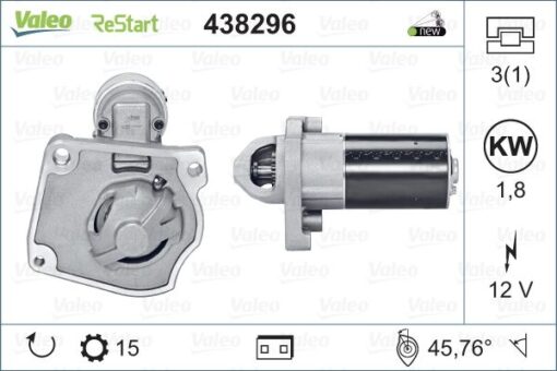 Marş Motoru 1.8kw 15 Diş Crossland-grandland-p208-p308-p508-p2008-p3008-p5008-c3-c4-c5- Ds3-ds4-ds7 1.2-1.6 Thp Start-stop - 9674077280-1628564780-1614016380