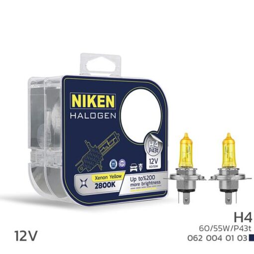 Nıken 12v H4 60/55w Sarı Işık Ampul P43t 2800k - UNIVERSAL