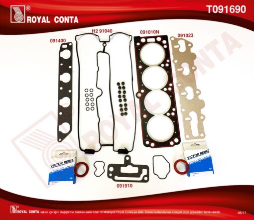 Üst Takım Conta Vectra B 96 02 Astra F 95 98 Omega B 94 99 Vectra A 92 95 2.0 16v X20xev 136hp Keçeli-subap Lastikli - 90509837-1606770-90510218-1606774