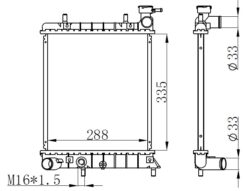 Radyatör Brazing Accent Admıra 00-05 1.3ı Ac Klimasız Mek 335x298x16 - 2531025050-2531025Q11-253101B000