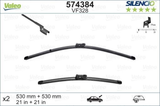 Valeo Silencio X-trm Flat Blade Vm328 X2 530 530 Mm Skoda Fabıa 2 - 5J1998001-5J2998001