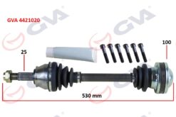 Komple Aks Sağ Palıo-albea 1.3 Mtj 03-07 530mm - 46801689
