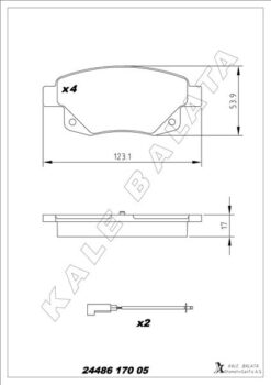 Arka Fren Balatası Transıt V347-v348 06 11 Fıslı - ME6C1J2M008AB-6C112M008AF-1371454