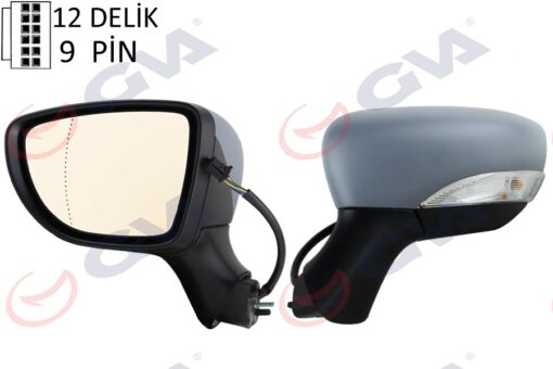 Dış Dikiz Aynası Sol Clıo 17 Elektrikli Katlanır Isıtmalı Sinyalli Astarlı Asferik Vm-6126ebpal - 963024349R-963028832R