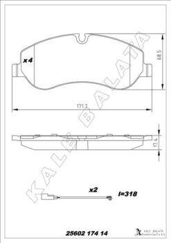 Ön Balata Ford Transıt V363 14 -transıt Custom 2.2 Tdcı 12 Kablolu - MEBK2J2K021AA-BK212K021AA -1842632