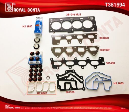 Üst Takım Conta Reınz Keçe Subap Lastik Mgn Iı-clıo Iıı-scenıc Iı-ııı 1.6 16v K4m 110-112-113 Hp - 7701474372