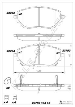 Balata Ön C-hr-corolla Xıı 16- - 04465F4010-04465F4020