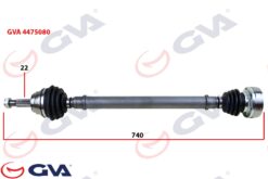 Komple Aks Sağ Polo 1.6 94-99 740mm - 6N0407450X-6N0407272X-6N0407272