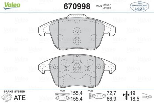 Ön Balata C4 Pıcasso 06 11 P5008 1.6 16v-2.0 16v-2.0 Hdı 08 12 P3008 12 Ds4 11 Ds5 12 - 1647874080-4253.62-4253.97-4254.77