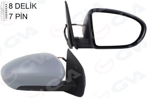 Dış Dikiz Aynası Sağ Qashqaı 09 Elektrikli Isıtmalı Katlanır Astarlı Konveks 7 Fiş Vm-4011ebhr - 96301JD84A