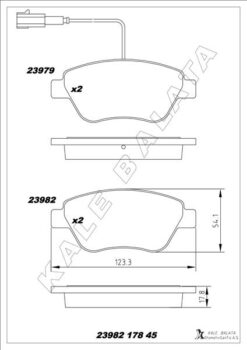 Ön Balata Doblo 1.3-1.6-1.9 Jtd 02 Fıorıno 1.3-1.4 Mtj 08 Fıat 500 1.4 07 - 7364636-77364637-9S512K021A