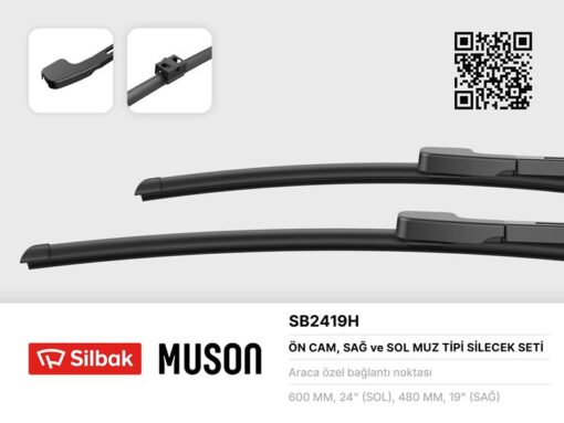 Silecek Süpürgesi 600/480mm Muz Tipi Bmw 3 Serısı Sedan E90-tourıng E91 03/05
