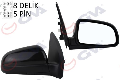 Dış Dikiz Aynası Sağ Aveo 04 Elektrikli Isıtmalı Konveks - 96406185-96543119