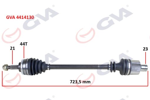 Komple Aks Sağ Clıo Iı 1.5dcı 98-05 Abs Li 44diş 728mm Yaylı - 8200240430-8200534580-391004165R