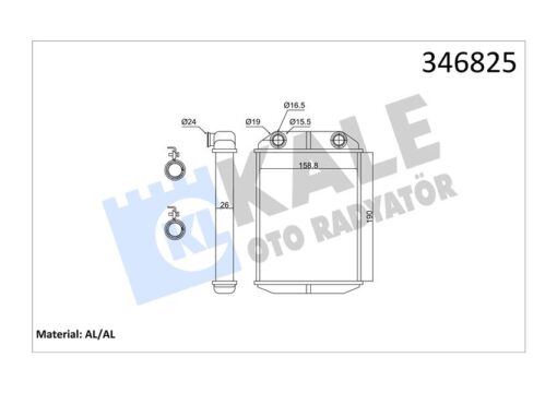 Kalorifer Radyatörü Dacıa Dokker 12 Lodgy 12 1.2 Tce 1.3 Tce 1.5dci 1.6 - 271154491R