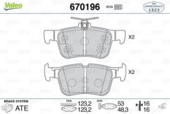 Arka Disk Fren Balatası Ford Edge 2.0d 08/15-07/18 Ford Kuga 1.5/1.5d/1.6/2.0/2.0d 11/12 - 5302023-5302023-DG9C2M007CB