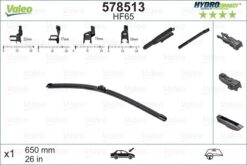 Silecek Süpürgesi Ön 65cm X1 Muz Tipi Hydroconnect Çoklu Bağlantılı Üniversal Hf65 - 6426.S4