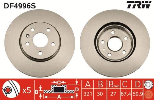 Ön Fren Aynası Insıgnıa A 08 Saab 9-5 Ys3g 10 17 Jant 321x30x5dlxhavalı 13502214-569422 - 13579150-569083-13502214-569422