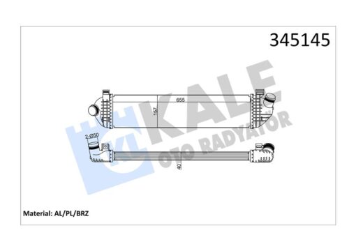 Turbo Radyatörü Intercooler Volvo C30 06-12 -s40 04 V50 04 1.6d-2.0d- C70 2.0d 08 658x157 - 30680124-30741046-31280122-31319168