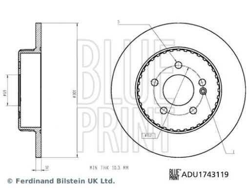 Fren Dıskı Arka Mercedes C-class W205 S205 C205 A205 - A0004230512