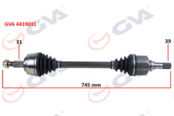 Komple Aks Sol Master 3-movano 2.3 Dci 6 Vites 10- 745mm - 391012360R-391012849R-8200842365