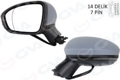 Dış Dikiz Aynası Sol Elektrikli Isıtmalı Sinyalli Astarlı Asferik Clıo V 19- 12h7p - 963026687R-963737470R-963668339R