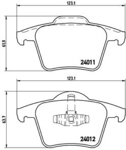 Arka Balata Volvo Xc90 2.5t 02 D5 02 T6 02 D5 V8 05 D5 09 3.2 06 D5 09 - 274330-274512-30793093-274528
