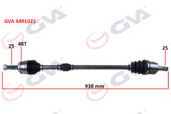 Komple Aks Sağ Hyundaı İ20 1.4l D4fc Crdi 08-15 Abs Li 25x27 - Abs 48 Diş Komple Boy 938mm - 495001J450
