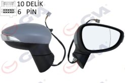 Dış Dikiz Aynası Sağ Fıesta 12 17 Elektrikli Isıtmalı Sinyalli Astarlı Asferik 6 Fiş Vm-6326ehpar - C1BB17682DD-1799161