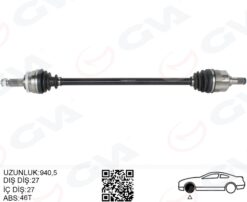 Komple Aks Sağ Hyundaı İ30 1.6l D4fb Crdi Dizel 07-11 Abs Li 27x27 - Abs 46 Diş Komple Boy 954mm - 495002L210-495002L212