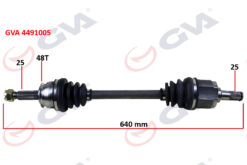 Komple Aks Sol Hyundaı Accent Era 1.4l 1.6l G4ee G4ed Benzinli 06-10 Abs Li 25x25 - Abs 48 Diş Komple Boy 640mm - 495001E000-495001E010